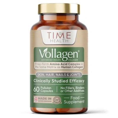 Image of Vollagen® Advanced Vegan Collagen 18 Amino Acid Complex in Ratio of Studied Effectiveness 60 Capsules Vegetarian Zero Additives Pullulan (60 Capsule Pouch)