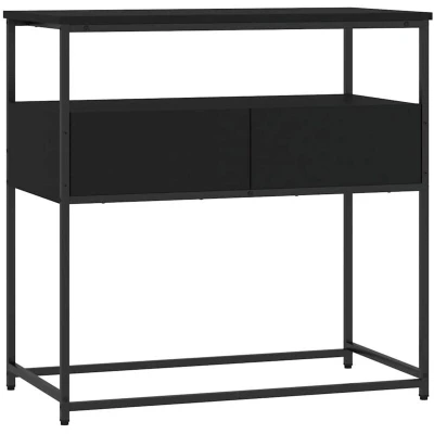 Image of vidaXL Console Table Black 75x40x75 cm Engineered Wood
