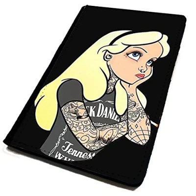 Image of Tattooed Princess, Alice Inspired. Passport Cover/Holder. Travel Protection for Your Passport. Goth Emo