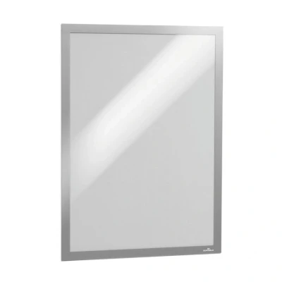 Image of Durable DURAFRAME Self Adhesive Magnetic Frame A3 Format In Silver Pack of 1 Frames Document for Professional Internal Signage
