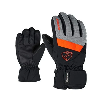 Image of Ziener Leif Unisex Children&#039;s Ski Gloves, Dark Melange, Black, 5.5