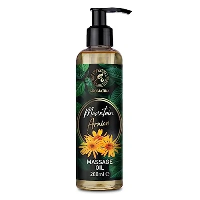 Image of Massage oil Mountain Arnica 200 ml Montana Flower Extract Body Pure &amp; Natural Cosmetic oils for skincare Bodycare