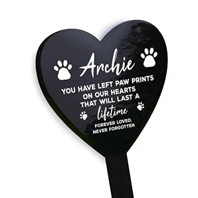 Image of RED OCEAN Memorial Plaque For Pet Dog Personalised Grave Marker Gift Memorials Stake Graveside