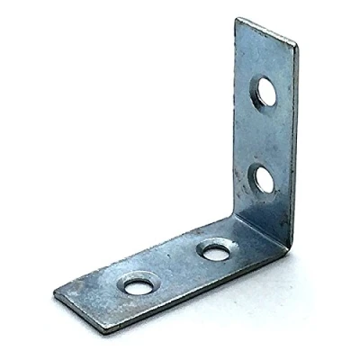 Image of 4 x 42mm Right Angle Brackets 90 Corner Brace Zinc Plate Mending Supports