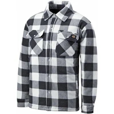Image of Dickies Portland Padded Shirt Fleece Workwear (SH5000) Warm Lined WHITE Sizes S 4XL… (XXL)