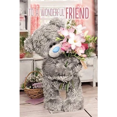 Image of Me to You Tatty Teddy Wonderful Friend Birthday Card, Photo Finish Design 6x9ins Official Collection