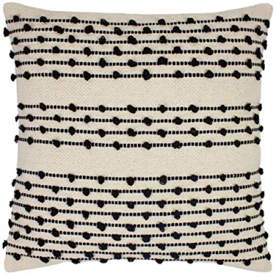 Image of furn. Mossa Horizontal Loop Knotted Scandi Feather Filled Cushion Natural Cotton One Size