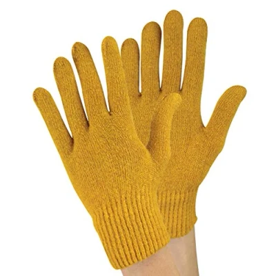 Image of Sock Snob Ladies/Womens Knitted Winter Warm Magic Thermal Wool Gloves for Cold Weather (One Size, Mustard)