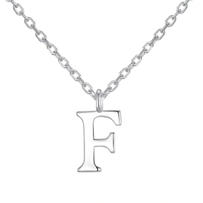 Image of Philip Jones Sterling Silver Initial Necklaces Letter A to Z (F)