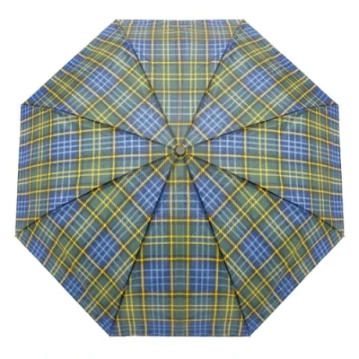 Image of Undercover Tartan Print Supermini Umbrella UU0411 Blue