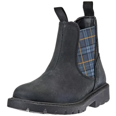 Image of Geox J Shaylax Boy Ankle Boot, Black Dk Yellow, 1.5 UK