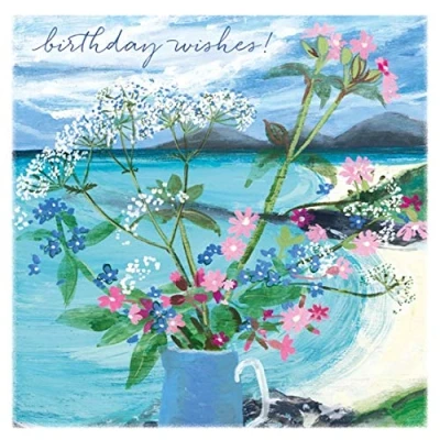 Image of Beautiful Artistic Female Birthday Card From the Collection by Museums and Galleries Wishes, Pink Campion Jane Askey Greeting For Her (MG OBH125)
