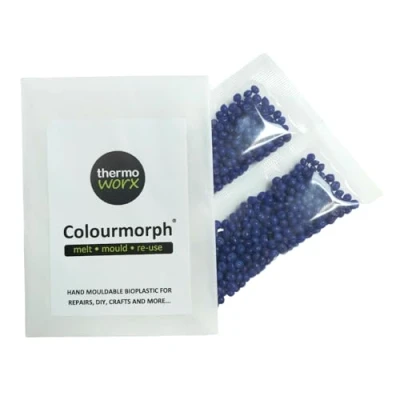Image of Thermoworx Colourmorph. Hand mouldable Multi use thermoplastic. Melt, Mould and Reuse. (Blue)