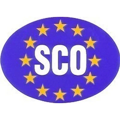 Image of W4 Caravan Motorhome Car Euro Sticker. Scotland Oval sticker