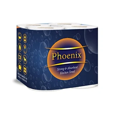 Image of Phoenix Super Absorbent Multipurpose Kitchen Towel, 24 Rolls (4 x 6 Packs), Paper Bulk Buy Pack.