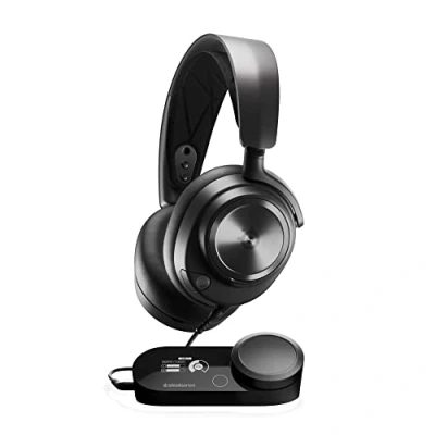 Image of SteelSeries Arctis Nova Pro Multi System Gaming Headset Premium Hi Fi Drivers, Res Audio 360 Spatial GameDAC Gen 2 ESS Sabre Quad DAC Stealth Retractable Mic PC, PS5, PS4, Switch