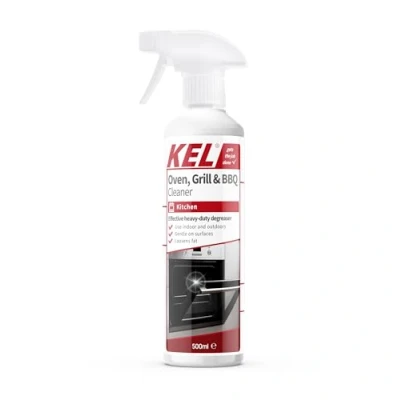 Image of KEL Oven, Grill, &amp; BBQ Cleaner Spray, Removes Baked On Food Burnt in Grease Fast, For Kitchen Outdoors 500ml