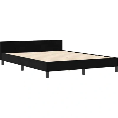 Image of vidaXL Bed Frame Black 140x200 cm Velvet