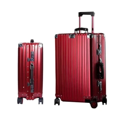 Image of Meoky Metal Suitcase Aluminium Silver Carry on with Spinner Wheels,2,26in