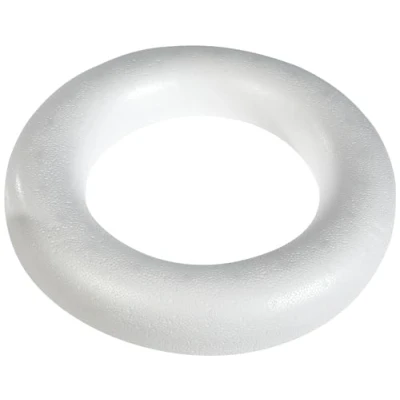 Image of GLOREX Styrofoam Half Ring, White, 30 x 4 cm