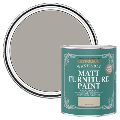 Image of Rust Oleum Light Brown Furniture Paint in Matt Finish Butterscotch 750ml