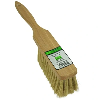 Image of Toolspace Hand Brush Made of Wood with 100% Natural Hair Bristles Soft Wooden Broom (32x7x4.3cm)