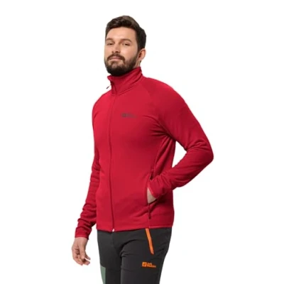 Image of Jack Wolfskin Men&#039;s Baiselberg Fz M Fleece Jacket, Red Glow, XXX Large