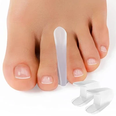 Image of Welnove Toe Separators for Bunions Gel Spacers Overlapping Toes, Calluses Pain Flared Design Soft Silicone Straighteners, Bunion Corrector Men and Women (8 Pack of Medium Size)