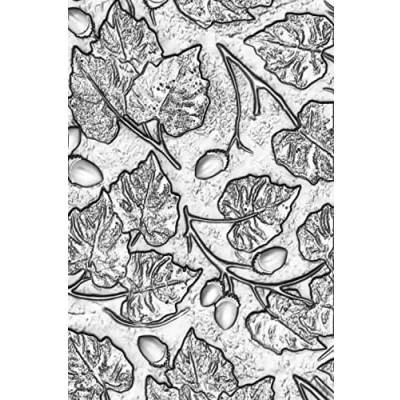 Image of Sizzix 3 D Texture Fades Embossing Folder Acorns by Tim Holtz 665772 Chapter 2022, Multicolor, One Size