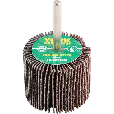 Image of York 60 X 20MM Flap Wheels Aluminium Oxide 6.0MM Shaft P60