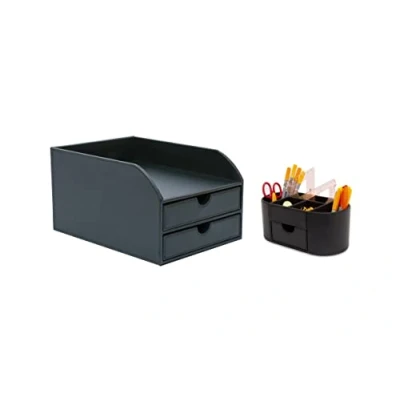 Image of OSCO Faux Leather Office Set Black (SET08)