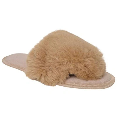 Image of Undercover Ladies Fluffy Thong Slippers 640064 Beige 5 6