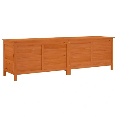 Image of vidaXL Garden Storage Box Brown 198.5x50x56.5 cm Solid Wood Fir