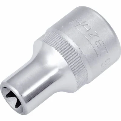 Image of 54923, ASE46839600000 Socket HAZET TORX 900 E10 Chrome Vanadium Steel Knurled