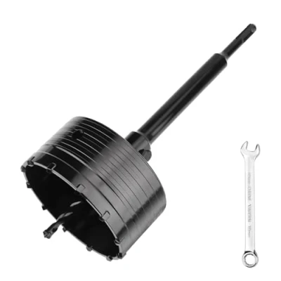 Image of hsawbit 110mm Concrete Hole Cutter Core Drill Bit with 220mm SDS Plus Shank Connecting Rod, Masonry Saw Tungsten Carbide Teeth for Cement Brick Wall Stone