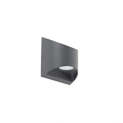 Image of Qazqa Outdoor Modern Exterior Wall Lamp I Light Dark Gray incl. LED IP54 Mal Garden 2 Aluminium Suitable for