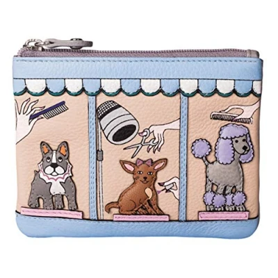 Image of Mala Leather Coin Purse Beau Dogs Pampering Parlour with RFID Protection