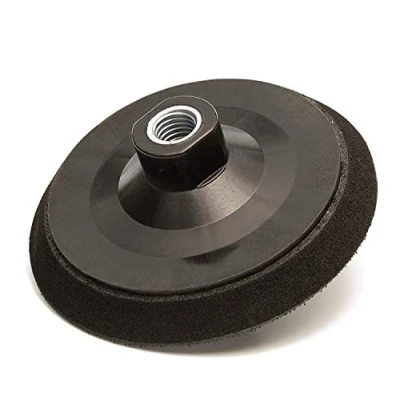Image of Glass Polish 4.5 inch (115mm) Medium Density Foam Backing Pad with M14x2 Thread for Rotary Polishing Machines Hook and Loop Grip GP12607
