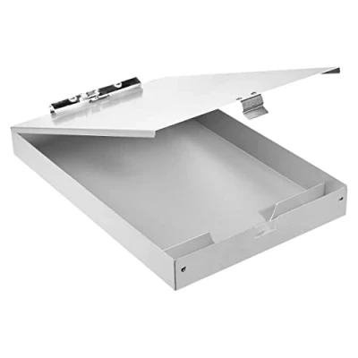 Image of Amazon Basics Aluminum Storage Clipboard, Two Tier, Standard Clip, 35.6 x 22.8 cm, Silver