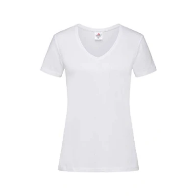 Image of Stedman ST2700 Womens Classic V Neck T Shirt White XL