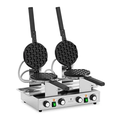Image of Royal Catering RCWM 2800 B Bubble Waffle Iron 2 x 1400 W 50 250 C Timer: 0 5 min Maker