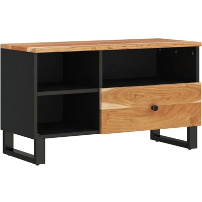 Image of vidaXL TV Cabinet 80x33x46 cm Solid Wood Acacia and Engineered