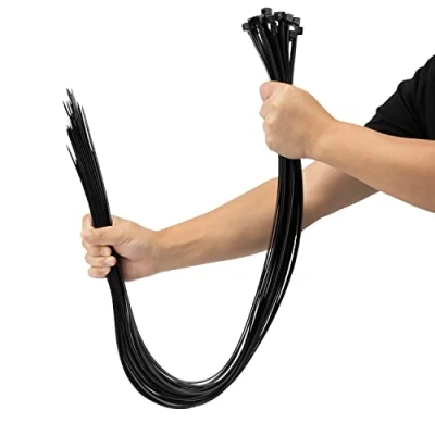 Image of XINGO Black Cable Ties Heavy Duty 25 PCS, 1200mm x 9mm Long with 80 KGS Ultra Strong Tensile Strength, Large UV Resistant Extra Tie Wraps for Outdoor Use
