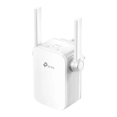 Image of TP Link N300 Universal Range Extender, Broadband/Wi Fi Wi Booster/Hotspot with 1 Ethernet Port and 2 External Antennas, Plug Play, Built In Access Point Mode, UK (TL WA855RE)