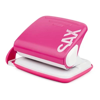 Image of SAX Design 318 0 11 Desk Hole Punch 15 Sheets Sachs Magenta