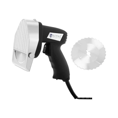 Image of Royal Catering Electric Kebab Slicer Meat Cutter Shawarma Knife 3000rpm 60kg/hr RCKK 80.2 (Blade 10cm, Cutting Width 0 8mm, Power Cord 3m)