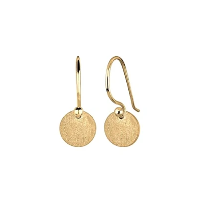 Image of Elli Earrings Ladies Ear Hanger Geo Platelet Minimal Trend Matt in 925 Sterling Silver