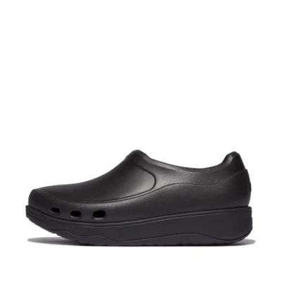 Image of Fitflop Women&#039;s Work HIGH Performance Professional Clogs Shoe, All Black, 9 UK