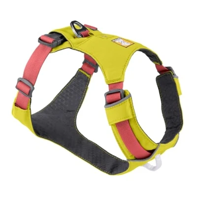 Image of RUFFWEAR Hi &amp; Light Dog Harness, No Pull Harness for Dogs Small, Medium Large XL. Fully Adjustable Lightweight Harnesses with Aluminium Lead Attachment Portal ID Bag, Lichen Green (M, 69 81cm)