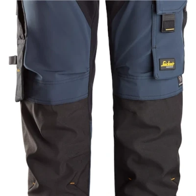 Image of Snickers AllroundWork 4 way Stretch Trousers Navy/Black 48